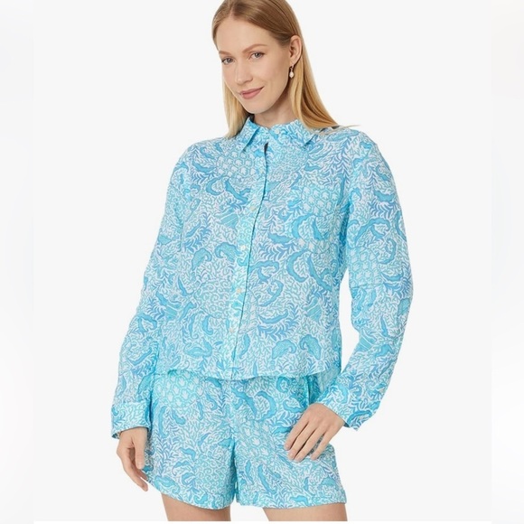 Lilly Pulitzer Women's Coralynn Button-Down - Picture 4 of 16